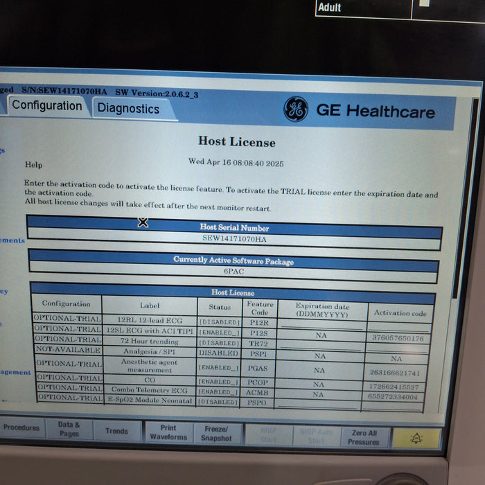 GE Healthcare GE Healthcare Carescape B650 Post Anesthesia Care Patient Monitor Patient Monitors reLink Medical