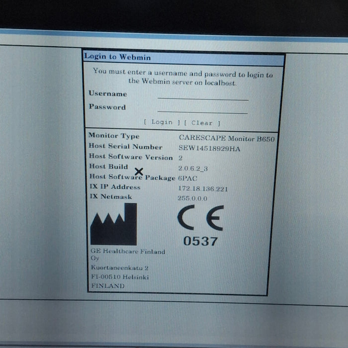 GE Healthcare GE Healthcare Carescape B650 Post Anesthesia Care Patient Monitor Patient Monitors reLink Medical