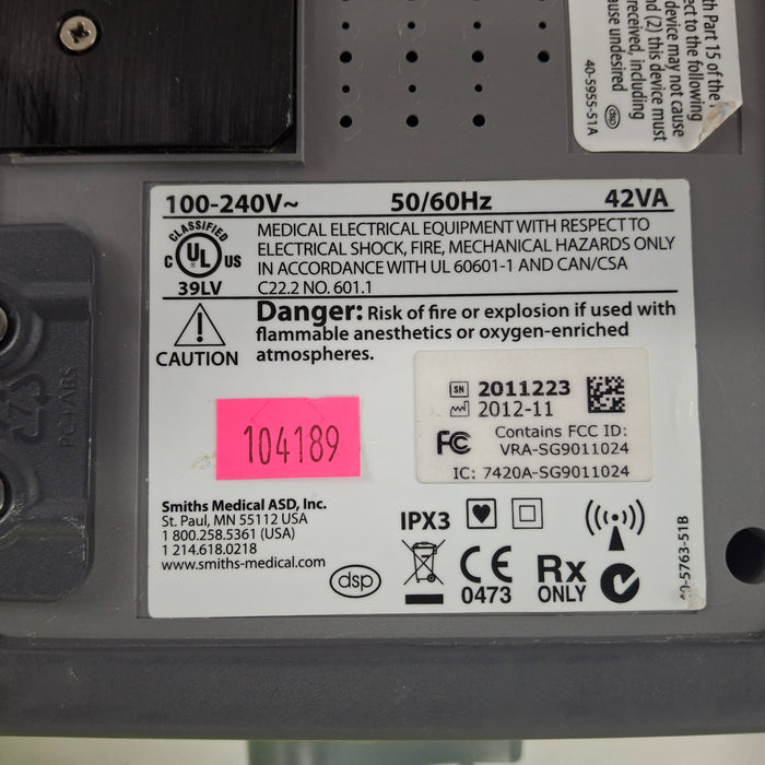 Smiths Medical Medfusion 4000 Syringe Infusion Pump