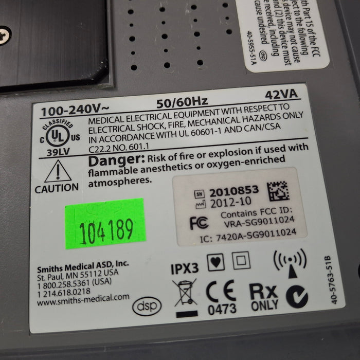 Smiths Medical Medfusion 4000 Syringe Infusion Pump