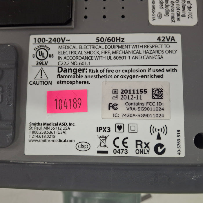 Smiths Medical Medfusion 4000 Syringe Infusion Pump