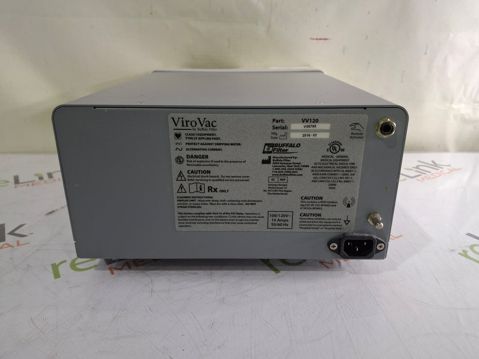 Buffalo Filter Buffalo Filter ViroVac Smoke Evacuation System Surgical Equipment reLink Medical