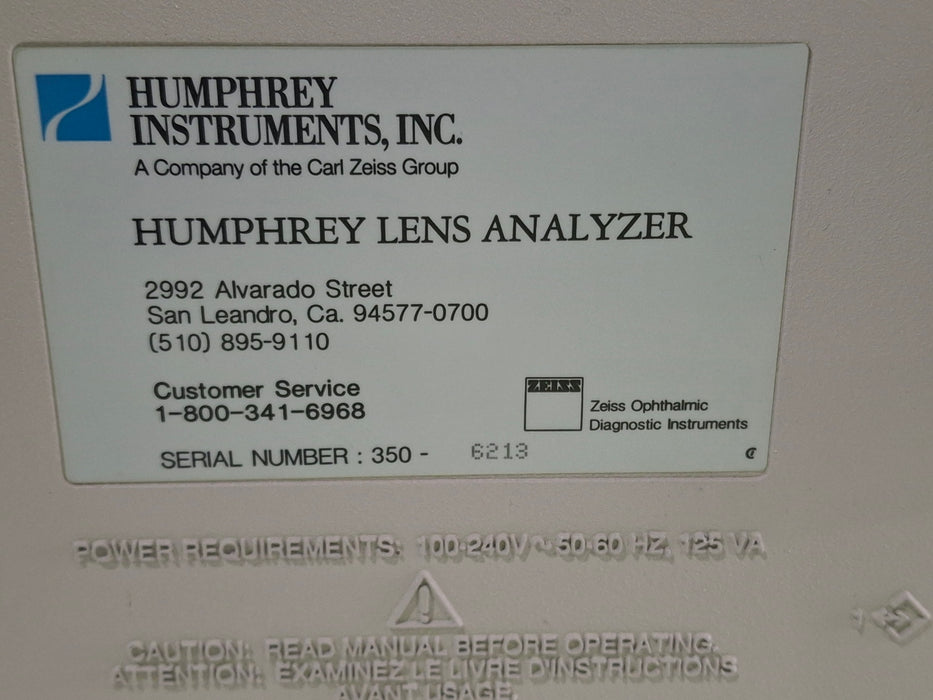 Carl Zeiss Humphrey Model 330 Lens Analyzer