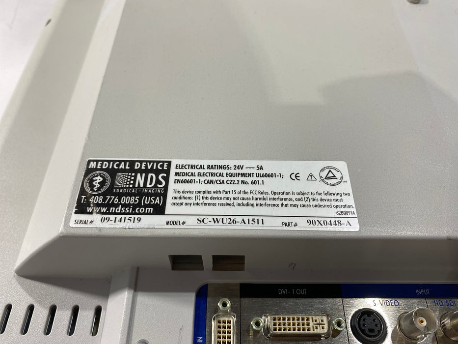 NDS Surgical Imaging NDS Surgical Imaging SCWU26A1511 26" Medical Monitor Surgical Equipment reLink Medical