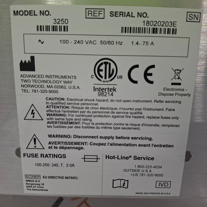 Advanced Instruments Advanced Instruments 3250 Osmometer Research Lab reLink Medical