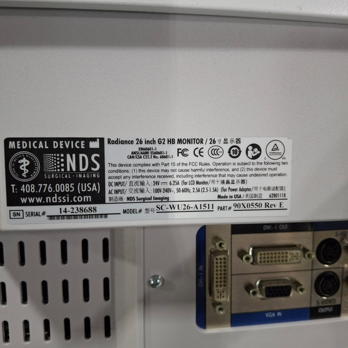 NDS Surgical Imaging NDS Surgical Imaging SCWU26A1511 26" Medical Monitor Surgical Equipment reLink Medical