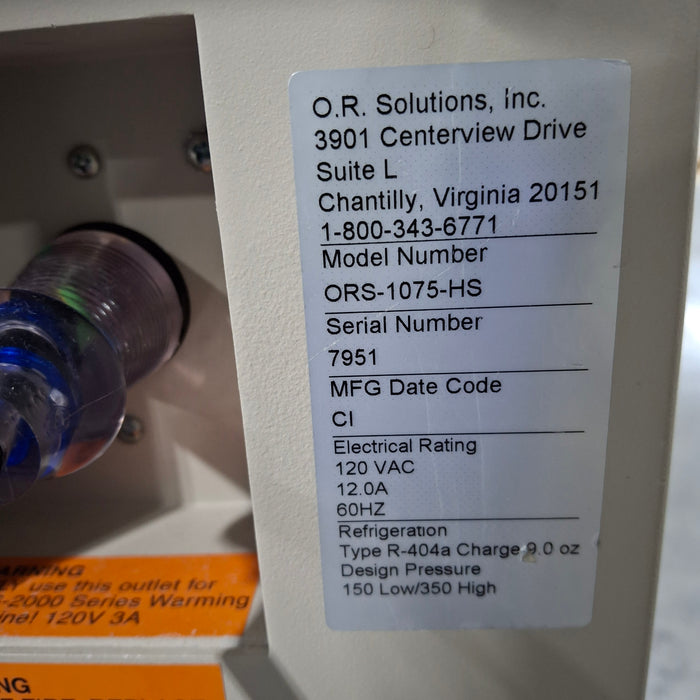 OR Solutions OR Solutions Hush Slush ORS-1075HS-D System Surgical Equipment reLink Medical