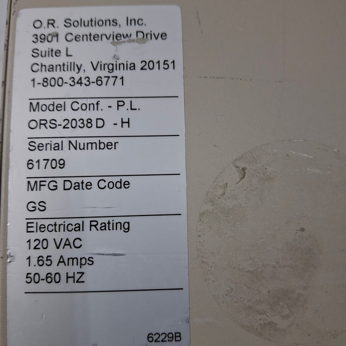 OR Solutions OR Solutions ORS-2038D Solution Warmer Surgical Equipment reLink Medical