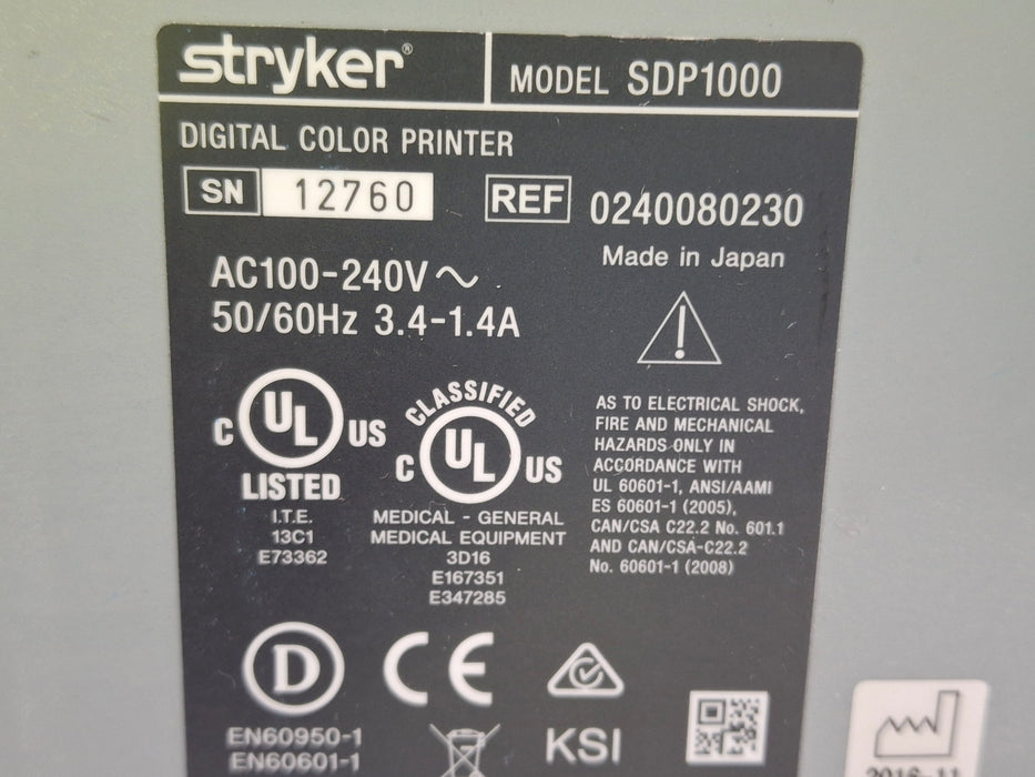 Stryker SDP1000 Digital Color Printer