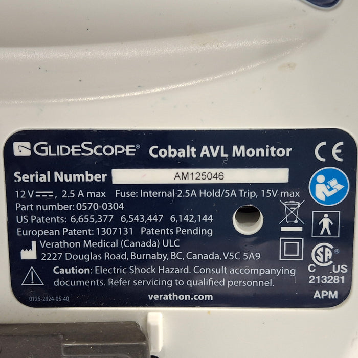 Verathon Medical, Inc Glidescope Cobalt AVL Video Laryngoscope