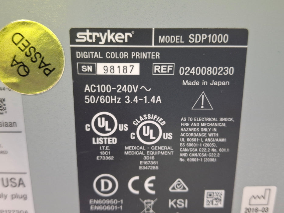 Stryker SDP1000 Digital Color Printer