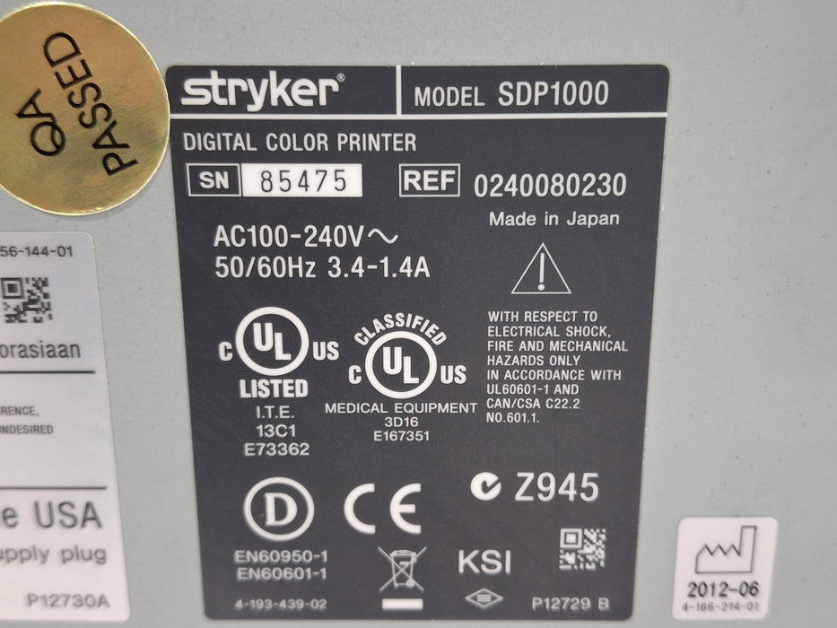 Stryker SDP1000 Digital Color Printer
