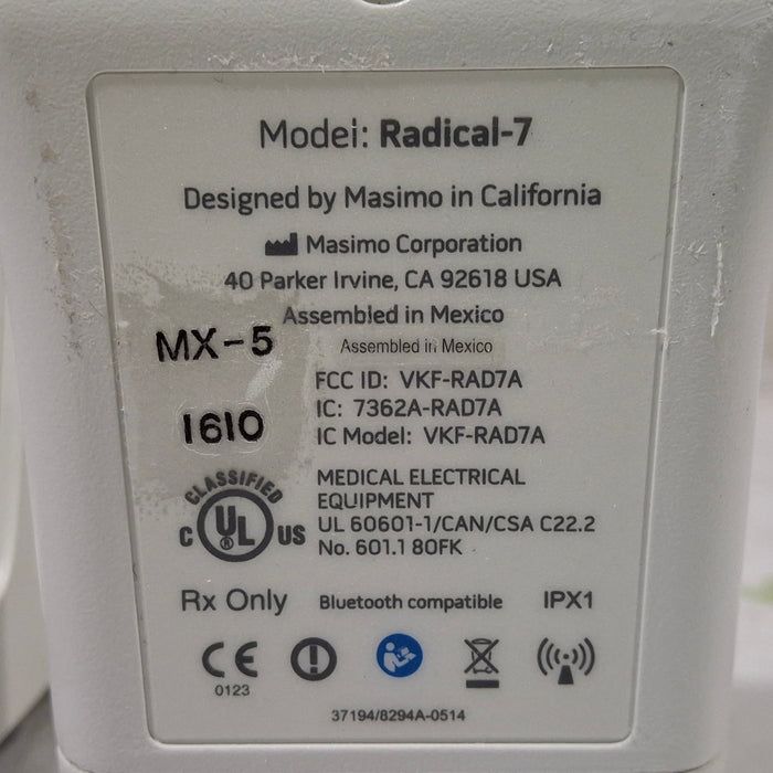 Masimo Masimo Radical 7 Pulse Oximeter w/ Base Patient Monitors reLink Medical