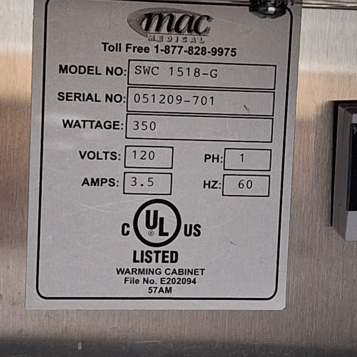 Mac Medical, Inc. Mac Medical, Inc. SWC 1518-G Warming Cabinet Medical Furniture reLink Medical