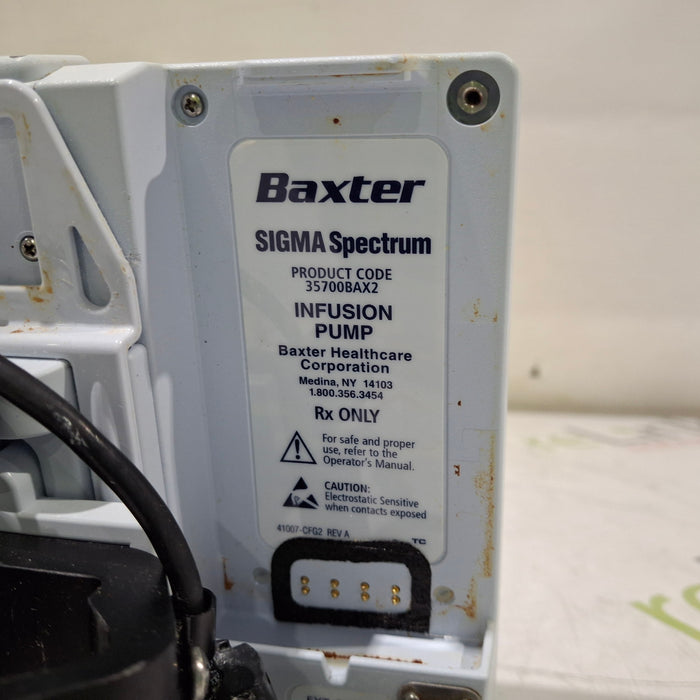 Baxter Baxter Sigma Spectrum 8.00.04 w/o Battery Infusion Pump Infusion Pump reLink Medical