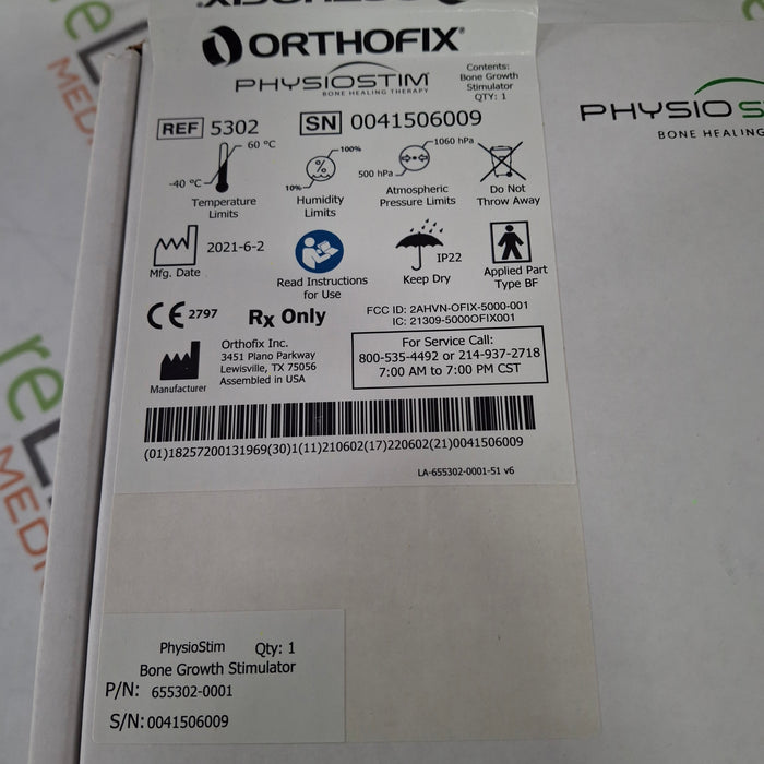 Orthofix Orthofix Physiostim 5302 Bone Growth Stimulator Surgical Equipment reLink Medical