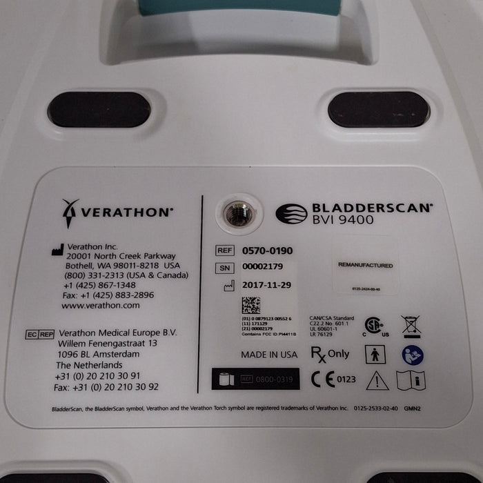 Verathon Medical, Inc BVI 9400 Bladderscan