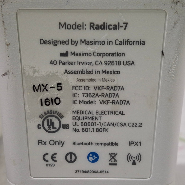 Masimo Masimo Radical 7 Pulse Oximeter w/ Base Patient Monitors reLink Medical