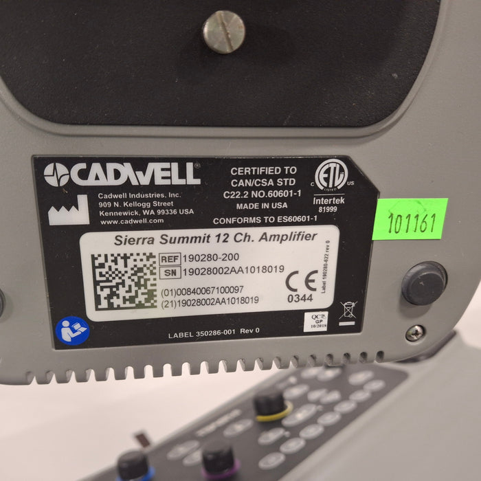 Cadwell Laboratories Inc. Cadwell Laboratories Inc. Sierra Summit EMG System EEG EMG Sleep Systems reLink Medical
