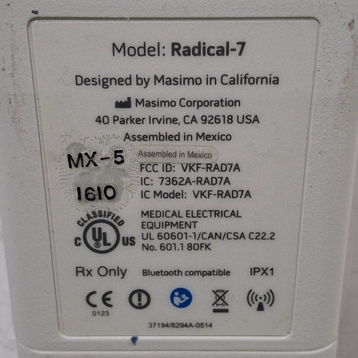 Masimo Masimo Radical 7 Pulse Oximeter w/ Base Patient Monitors reLink Medical
