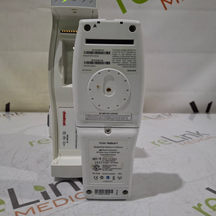 Masimo Masimo Radical 7 Pulse Oximeter w/ Base Patient Monitors reLink Medical