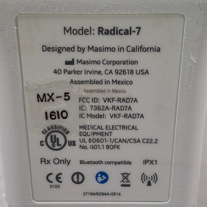 Masimo Masimo Radical 7 Pulse Oximeter w/ Base Patient Monitors reLink Medical