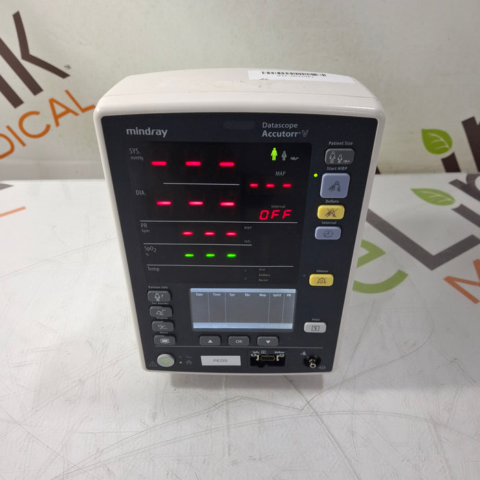 Mindray Mindray Datascope Accutorr V Vital Signs Monitor Patient Monitors reLink Medical