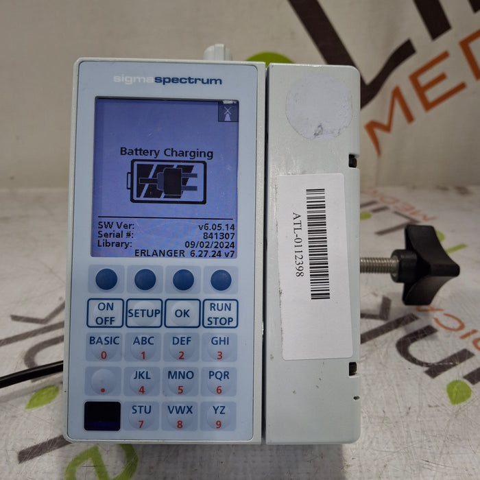 Baxter Baxter Sigma Spectrum 6.05.14 with B/G Battery Infusion Pump Infusion Pump reLink Medical