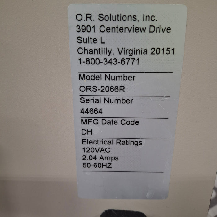 OR Solutions ORS-2066R Solution Warmer