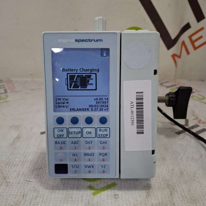 Baxter Baxter Sigma Spectrum 6.05.14 with B/G Battery Infusion Pump Infusion Pump reLink Medical