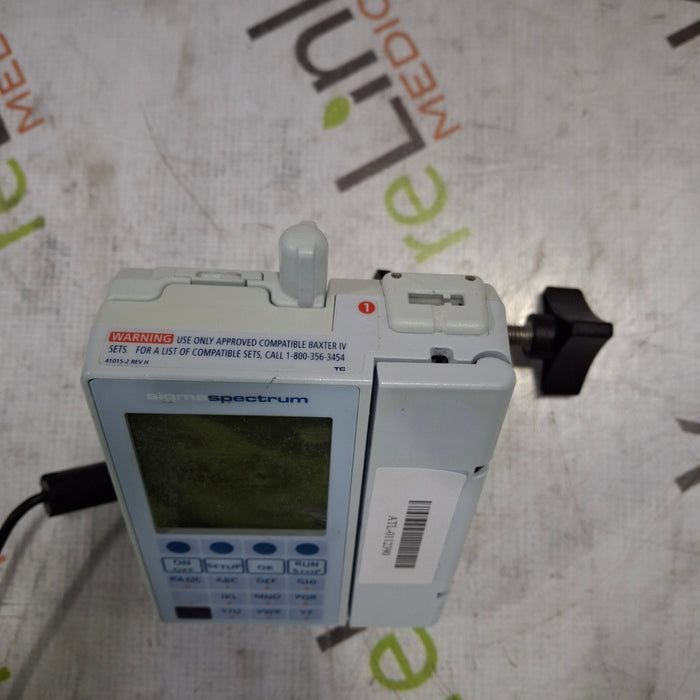 Baxter Baxter Sigma Spectrum 6.05.14 with B/G Battery Infusion Pump Infusion Pump reLink Medical