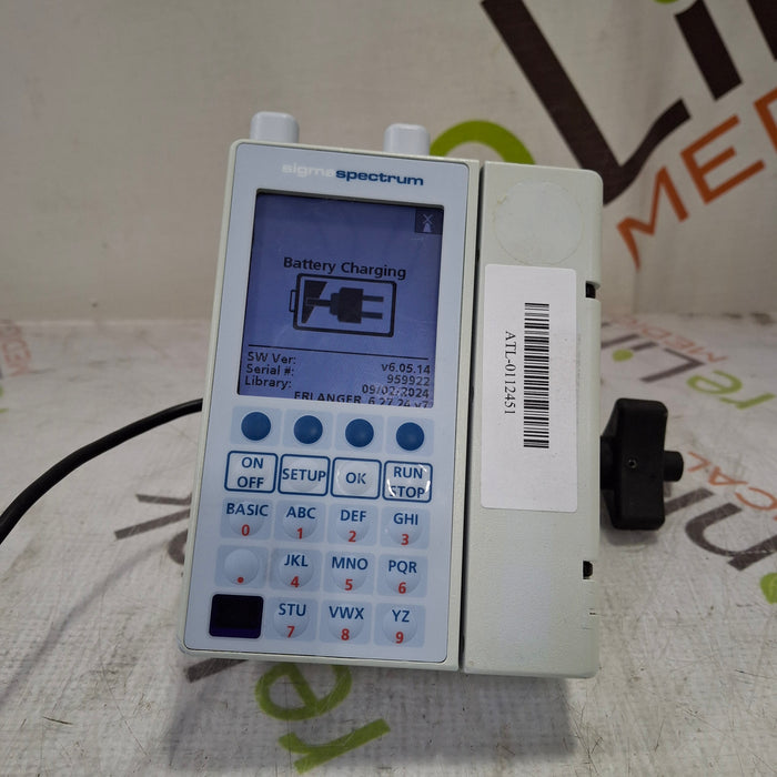 Baxter Baxter Sigma Spectrum 6.05.14 with A/B/G/N Battery Infusion Pump Infusion Pump reLink Medical