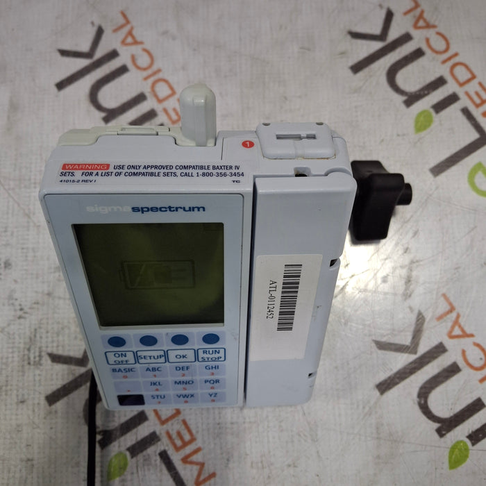 Baxter Baxter Sigma Spectrum 6.05.14 with B/G Battery Infusion Pump Infusion Pump reLink Medical