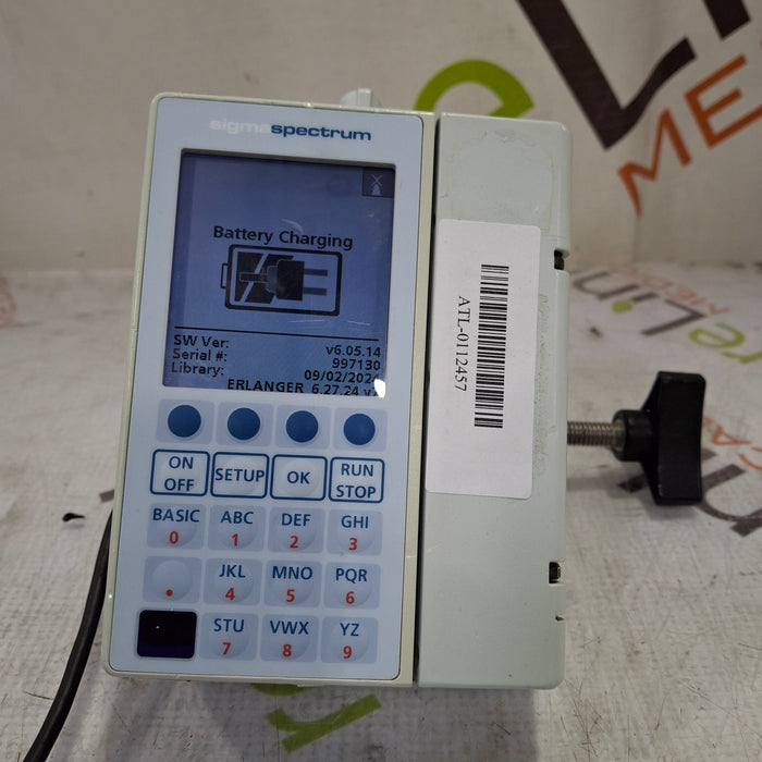 Baxter Baxter Sigma Spectrum 6.05.14 with B/G Battery Infusion Pump Infusion Pump reLink Medical