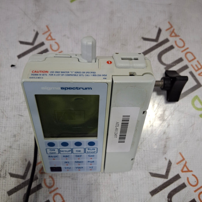 Baxter Baxter Sigma Spectrum 6.05.14 with B/G Battery Infusion Pump Infusion Pump reLink Medical