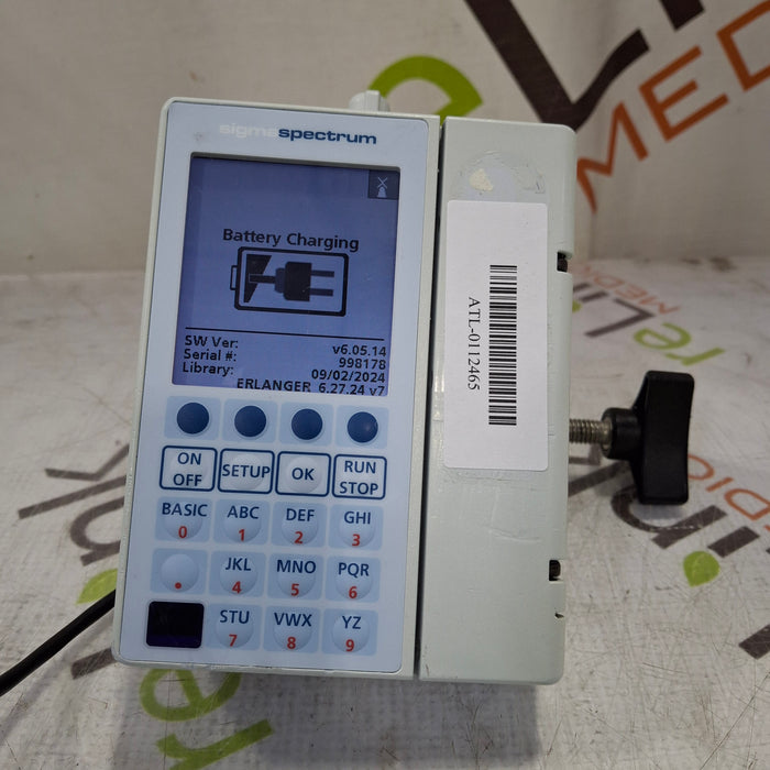Baxter Baxter Sigma Spectrum 6.05.14 with B/G Battery Infusion Pump Infusion Pump reLink Medical