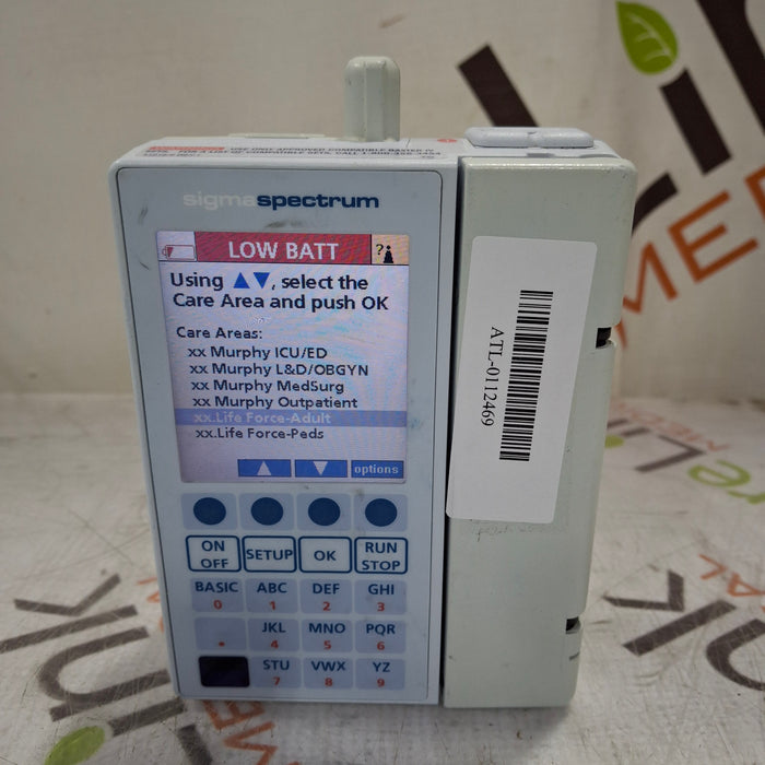 Baxter Baxter Sigma Spectrum 6.05.14 with B/G Battery Infusion Pump Infusion Pump reLink Medical