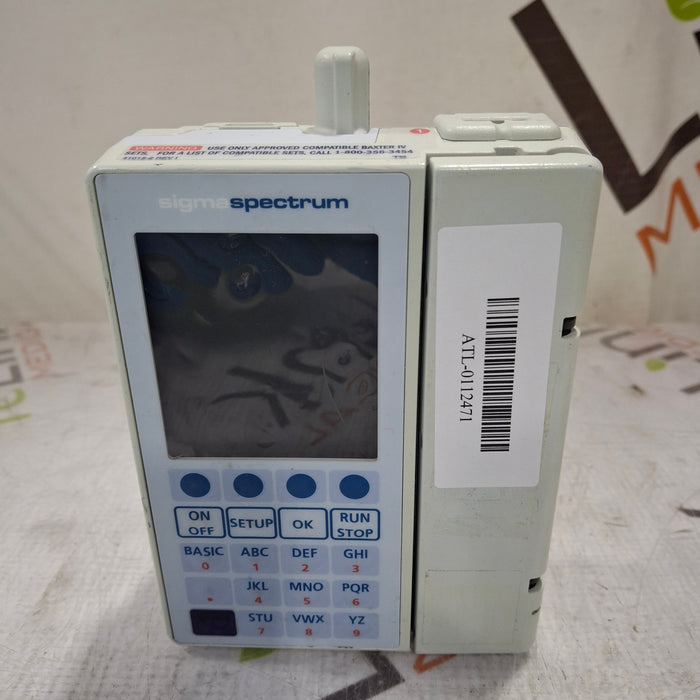Baxter Baxter Sigma Spectrum 6.05.14 with B/G Battery Infusion Pump Infusion Pump reLink Medical