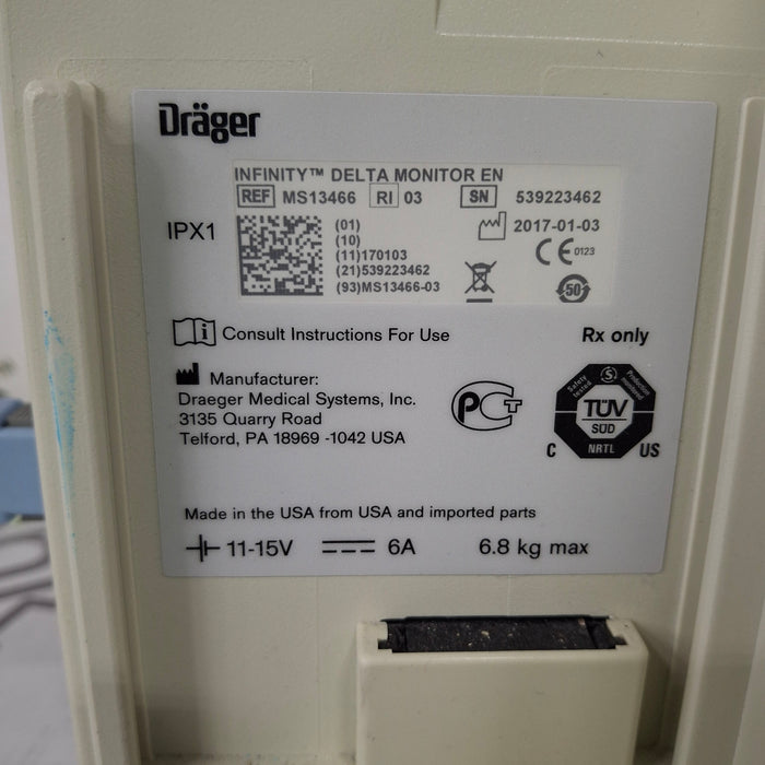 Draeger Medical Draeger Medical Infinity Delta Patient Monitor Patient Monitors reLink Medical