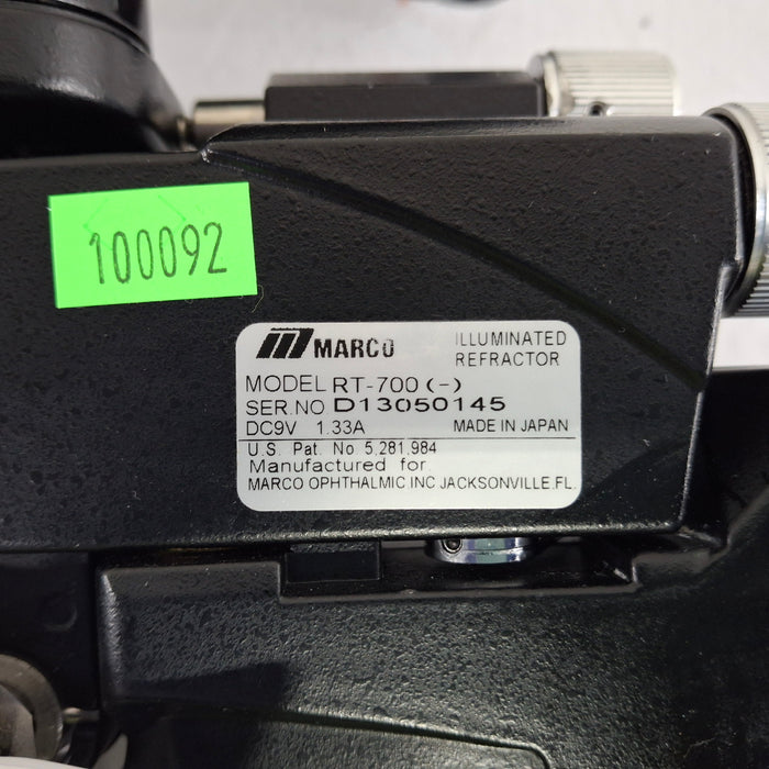 Marco RT-700 Manual Phoropter Refractor