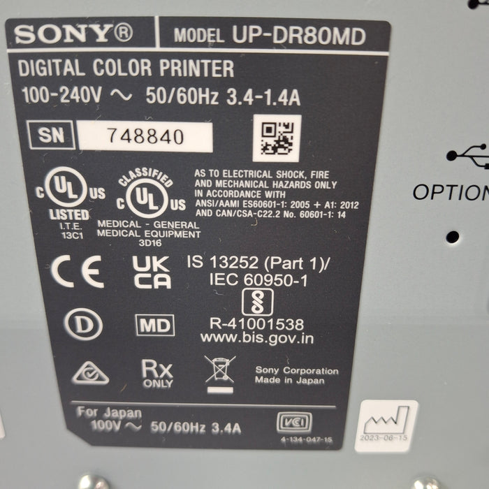 Sony Sony UP-DR80MD Printer Surgical Equipment reLink Medical