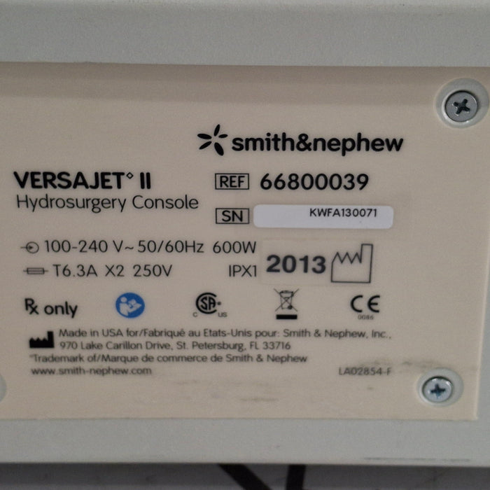 Smith & Nephew Versajet II Hydrosurgery Console