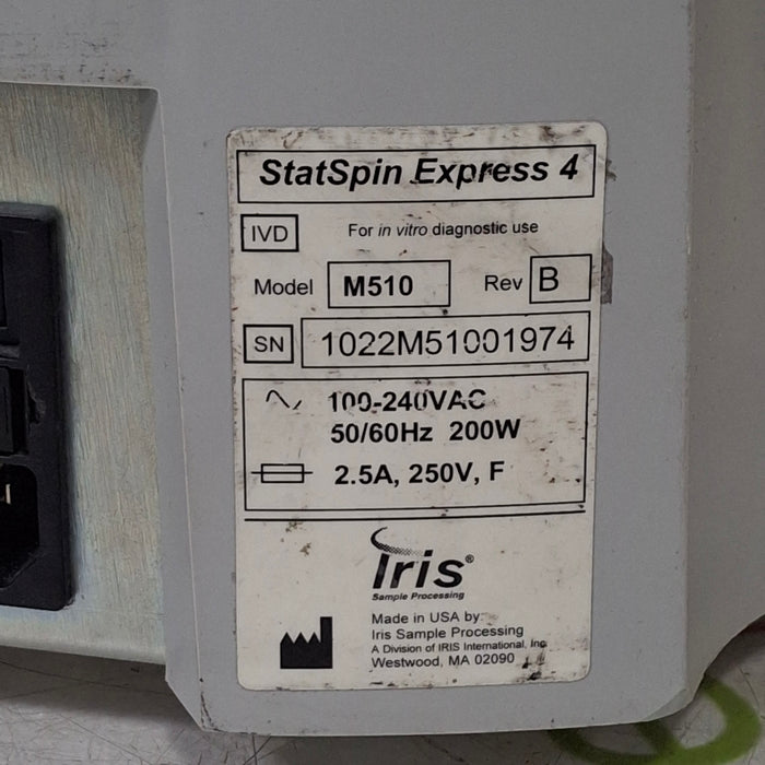 IRIS Medical IRIS Medical StatSpin Express 4 Bench Top Centrifuge Centrifuges reLink Medical