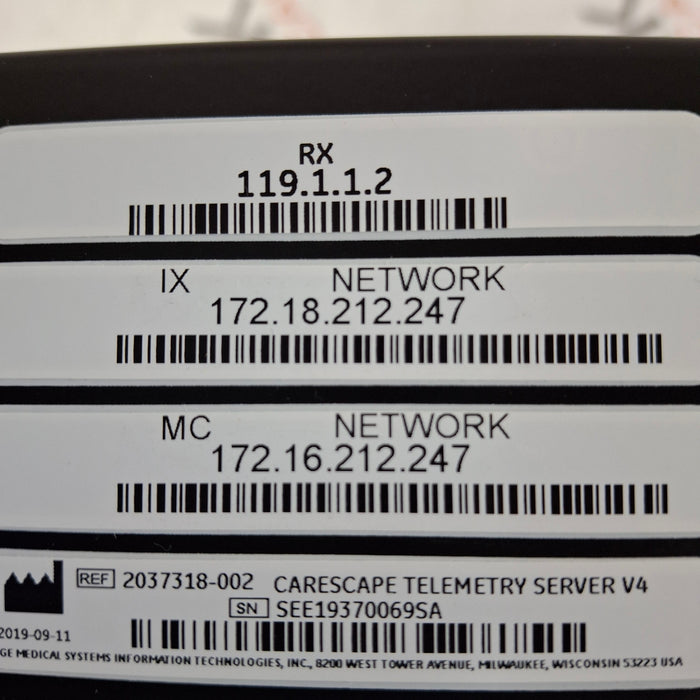 GE Healthcare GE Healthcare MP100R Telemetry Server Patient Monitors reLink Medical