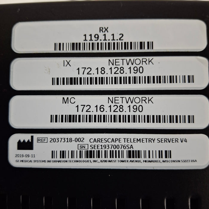 GE Healthcare GE Healthcare MP100R Telemetry Server Patient Monitors reLink Medical