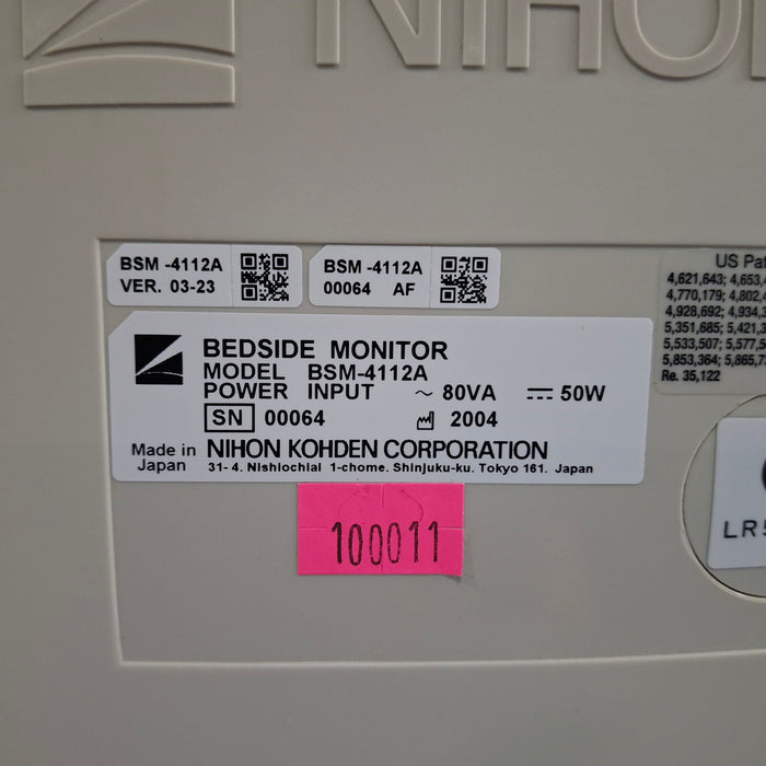 Nihon Kohden Nihon Kohden BSM-4112A Patient Monitor Patient Monitors reLink Medical