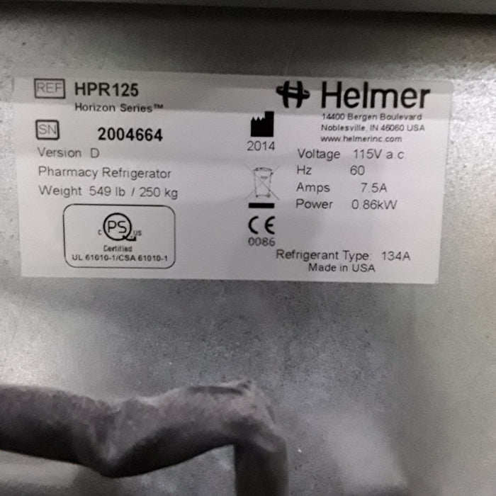 Helmer Inc Helmer Inc HPR125 Pharmacy Refrigerator Research Lab reLink Medical