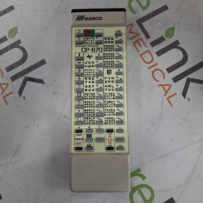 Marco Marco CP-670 Auto Chart Projector Ophthalmology reLink Medical