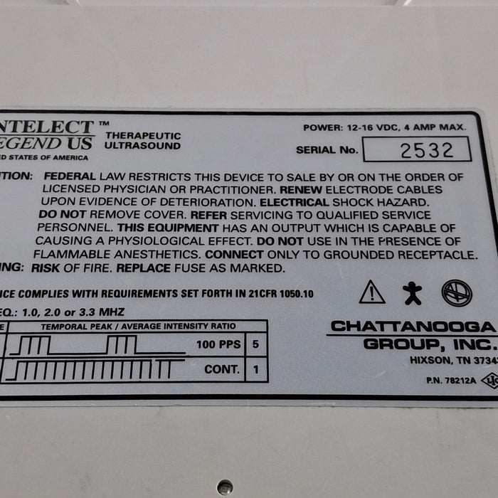 Chattanooga Group Chattanooga Group Intelect Legend US Therapeutic Ultrasound Fitness and Rehab Equipment reLink Medical