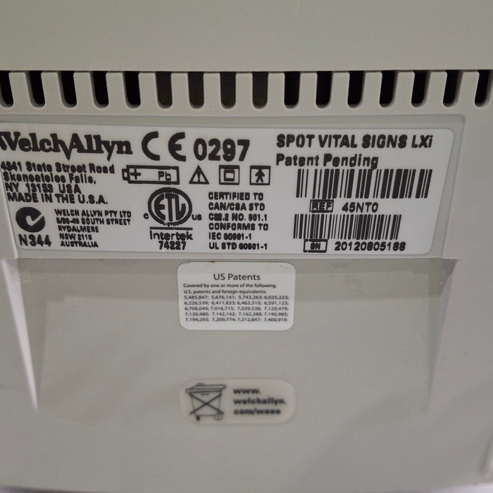 Welch Allyn Welch Allyn Spot LXi - NIBP, SureTemp Plus, Nellcor SpO2 Vital Signs Monitor Patient Monitors reLink Medical